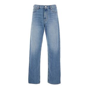 Gucci Men Light Blue Jeans With Bleach Effect In Denim For Men